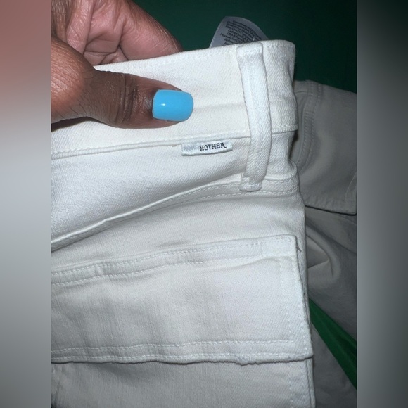 NWT MOTHER The Rambler Cargo Cream Wide Leg Women's Jeans size 30 - Picture 14 of 16